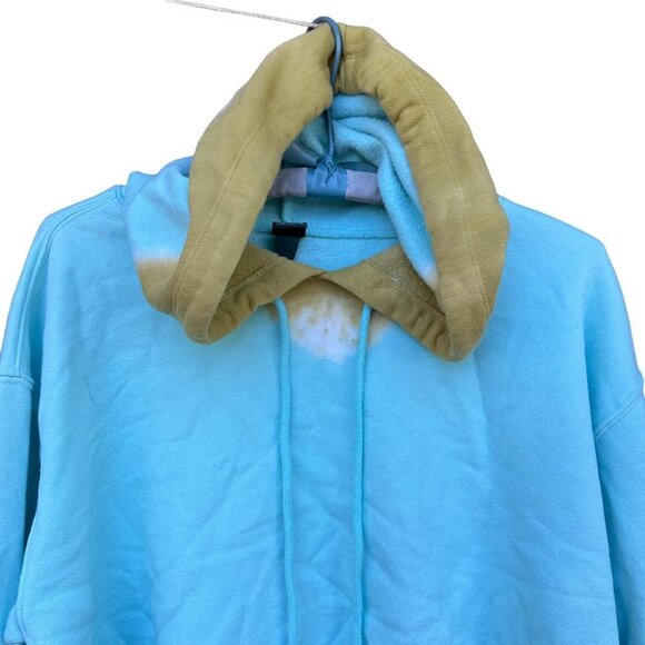 Wild Fable Tie Dye Teal Crop Hoodie Size M - Picture 2 of 12